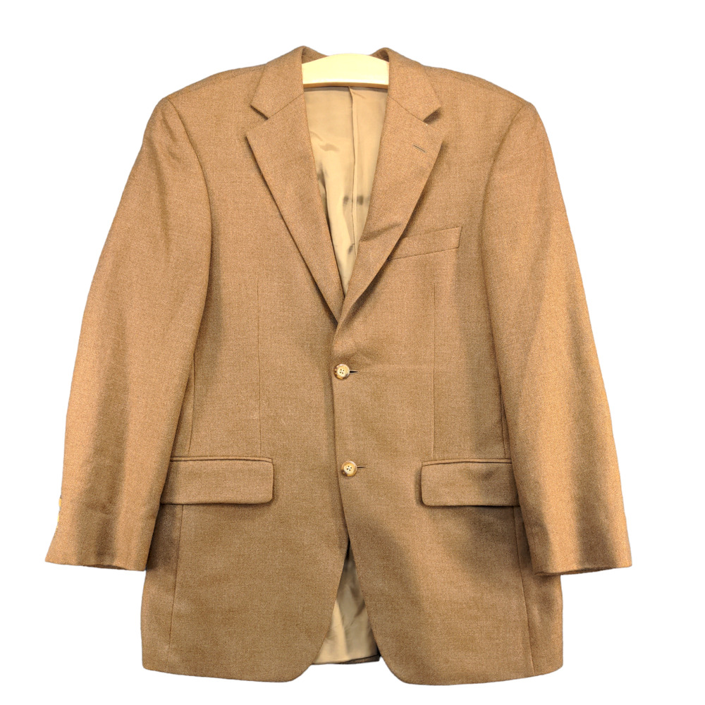 John W. Nordstrom Men's Blazer Suit Jacket Brown Actual 40x31.5 Cashmere